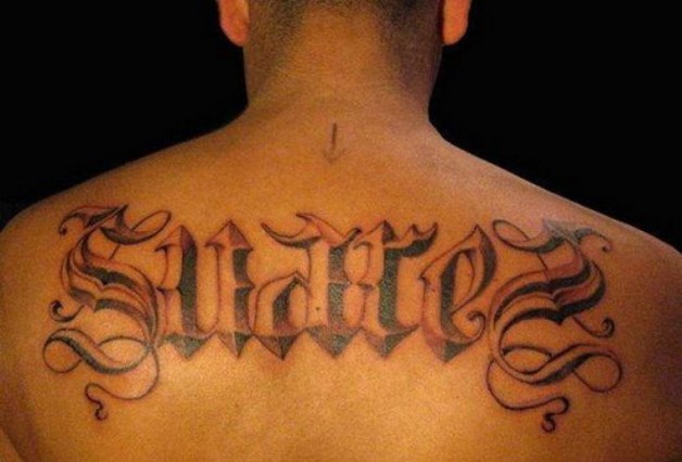 Back Tattoo Calligraphy Tattoo Design