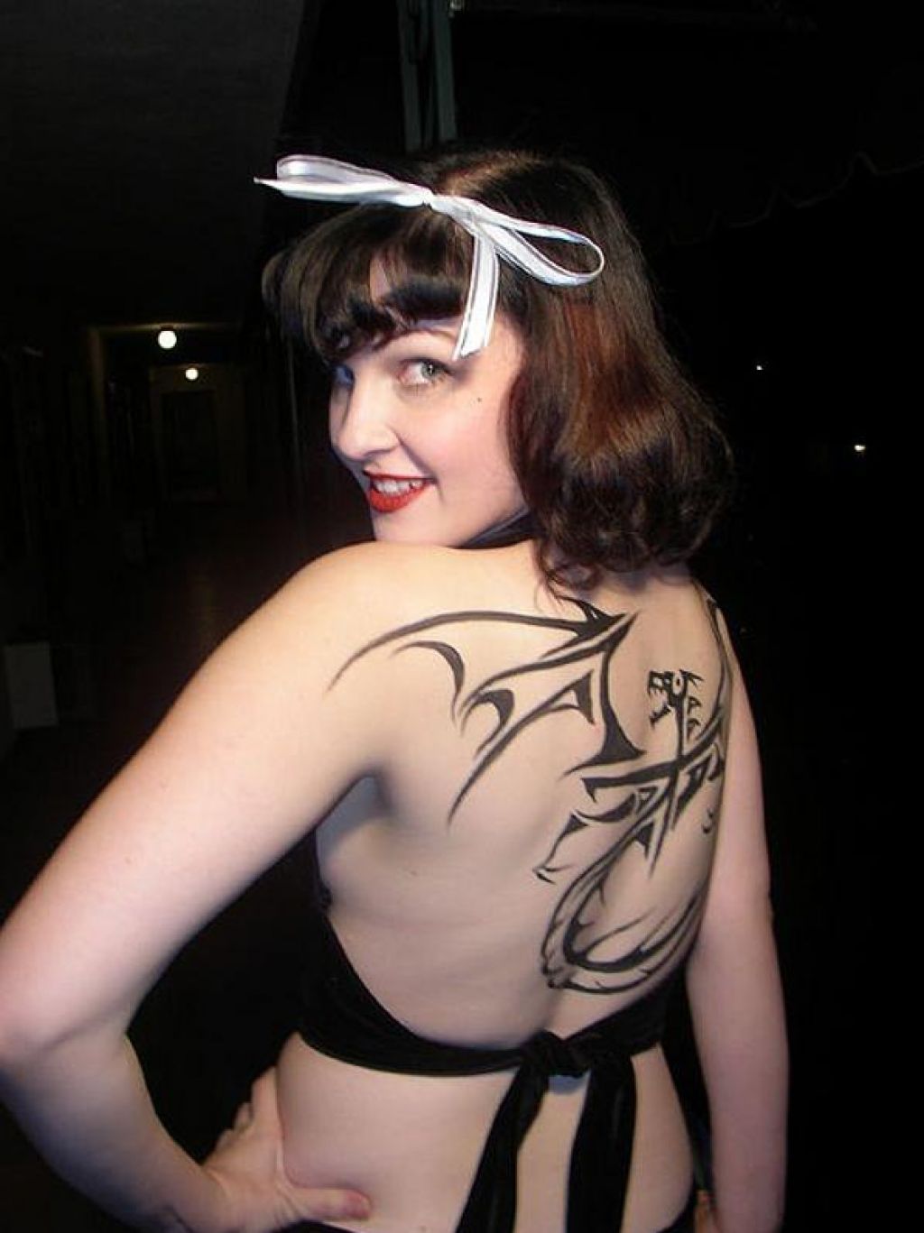 Back Temporary Tribal Dragon Tattoo Ideas For Women Pictures Back Temporary Tribal Dragon Tattoo Ideas For Women Pictures