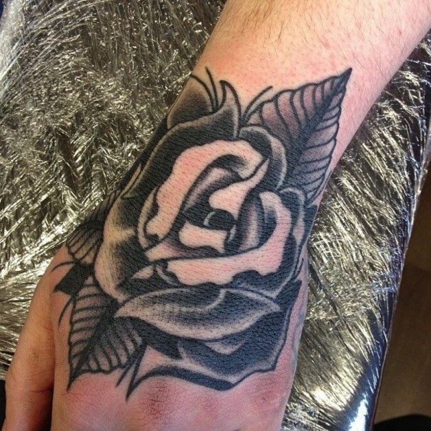 Black Flower Tattoo Designs For Hand Black Flower Tattoo Designs For Hand