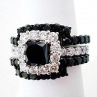 Black Princess Cut Wedding Rings Designs Pictures