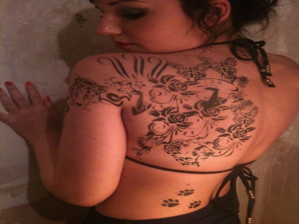 Classy Half Back Temporary Airbrush Tattoos Pictures Classy Half Back Temporary Airbrush Tattoos Pictures