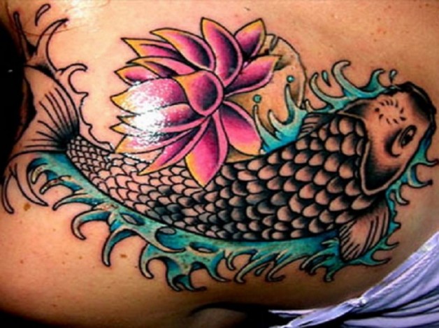 Colorful Fish And Flower Miami Tattoo Ink Colorful Fish And Flower Miami Tattoo Ink
