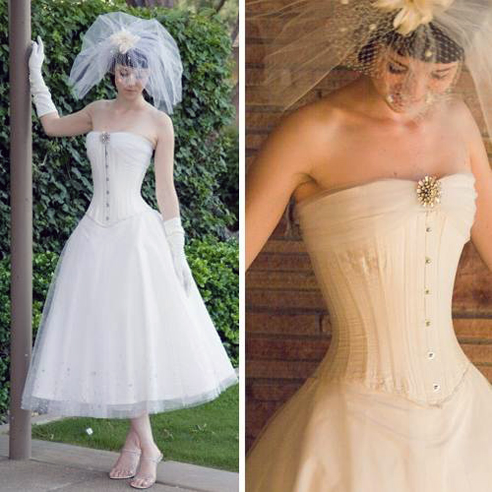 Corset Wedding Dress Tea Length Designs Corset Wedding Dress Tea Length Designs