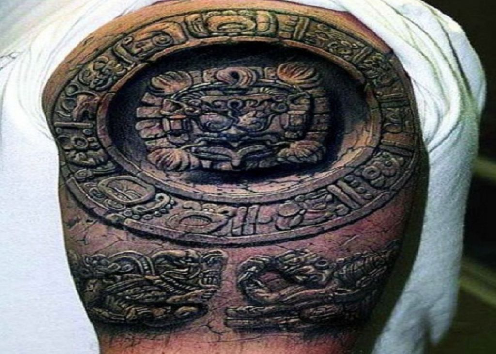 Dazzling 3D Mayan Tribal Tattoo For Guys Pictures Dazzling 3D Mayan Tribal Tattoo For Guys Pictures