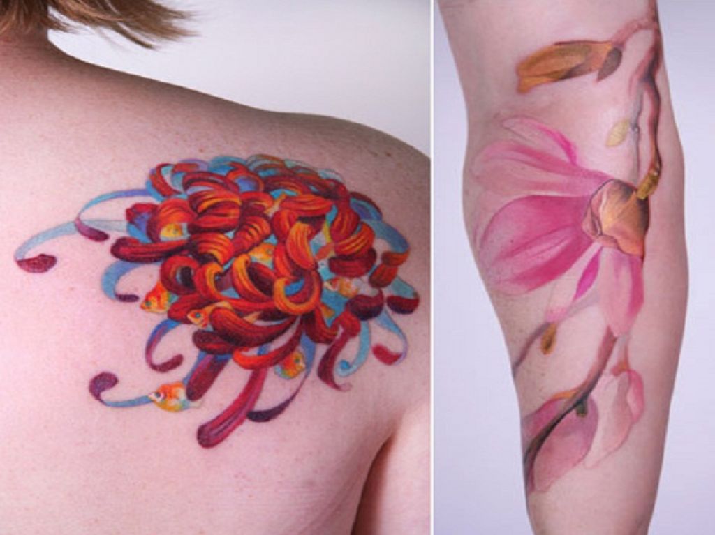 Fake Flowers Tattoos Amanda Wachob Pictures Fake Flowers Tattoos Amanda Wachob Pictures