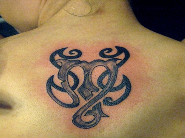 Great Scorpio Tattoo Design For Back