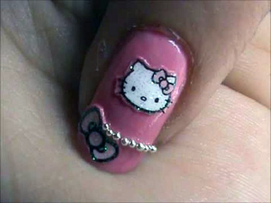 Hello Kitty Nail Designs Short Nails 2013