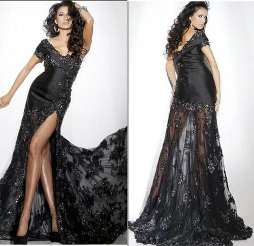 Lace Dinner Gowns Black