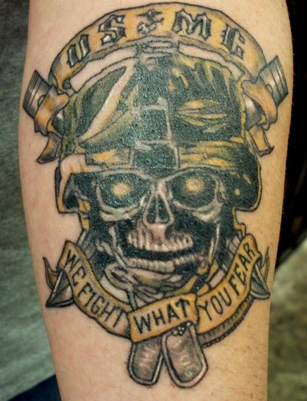 Marine Skull Large Design Tattoos Marine Skull Large Design Tattoos