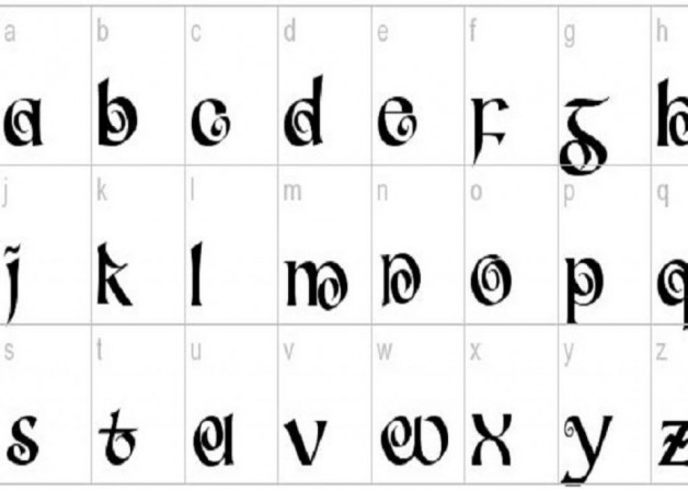Stunning CoiledUncial Cursive Tattoo Fonts Stunning CoiledUncial Cursive Tattoo Fonts