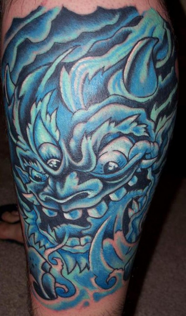 Water Demon Tattoos Blue Design